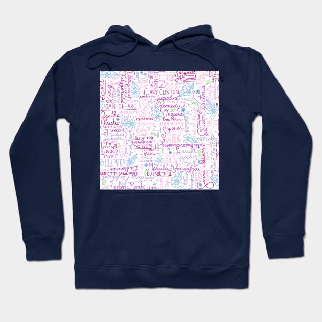 Strong Women Pink Palette Hoodie by HLeslie Design